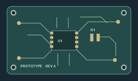 Illustrative prototype PCB layout